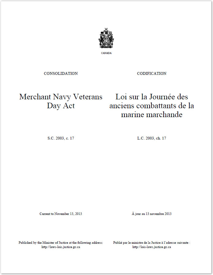 Merchant Navy Veterans Day Act
